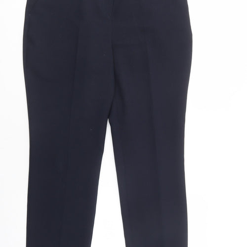 Dunnes Stores Womens Blue  Polyester Dress Pants Trousers Size 14 L28 in Regular Button