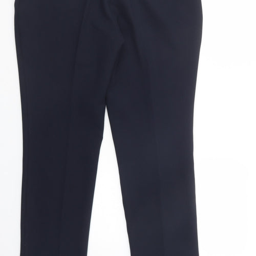 Dunnes Stores Womens Blue  Polyester Dress Pants Trousers Size 14 L28 in Regular Button