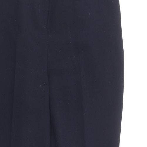 Dunnes Stores Womens Blue  Polyester Dress Pants Trousers Size 14 L28 in Regular Button