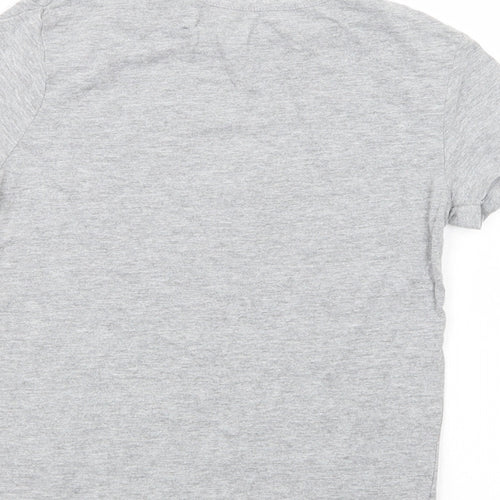 Primark Girls Grey  Cotton Pullover T-Shirt Size 5-6 Years Crew Neck Pullover - Living For The Weekend