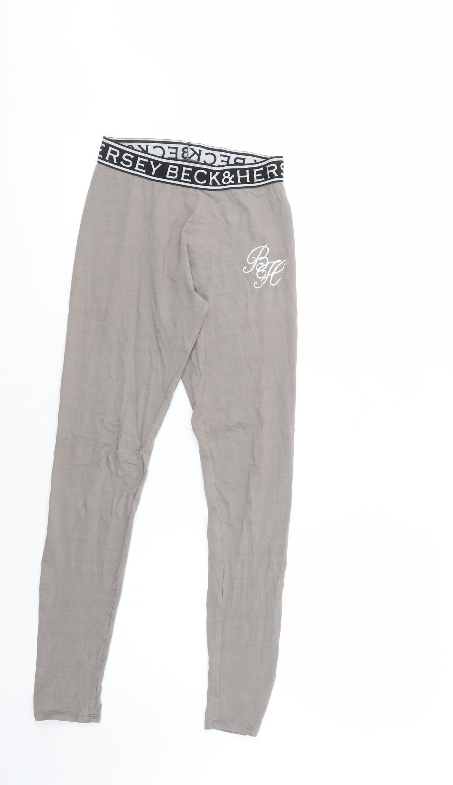 Beck & Hersey Womens Grey  Cotton Jogger Leggings Size 8 L28 in   - Leggings