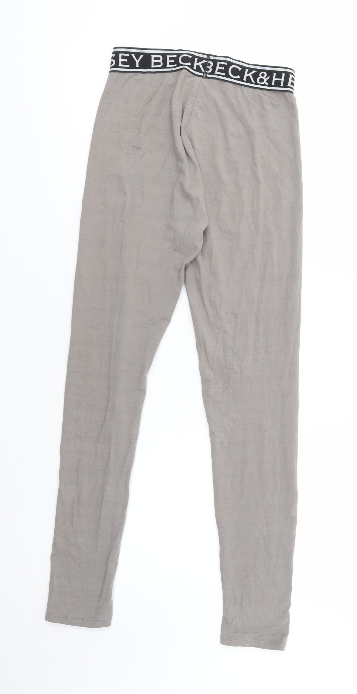 Beck & Hersey Womens Grey  Cotton Jogger Leggings Size 8 L28 in   - Leggings