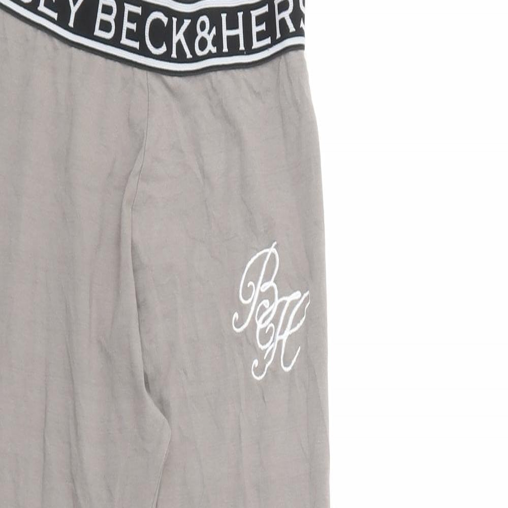 Beck & Hersey Womens Grey  Cotton Jogger Leggings Size 8 L28 in   - Leggings