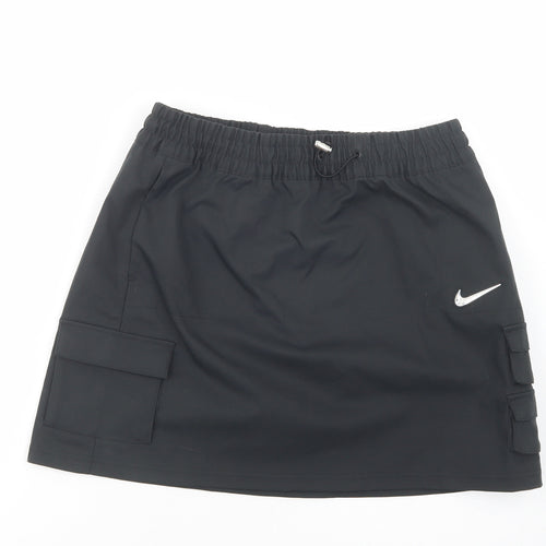 Nike Womens Black  Polyester Cargo Skirt Size M   Drawstring