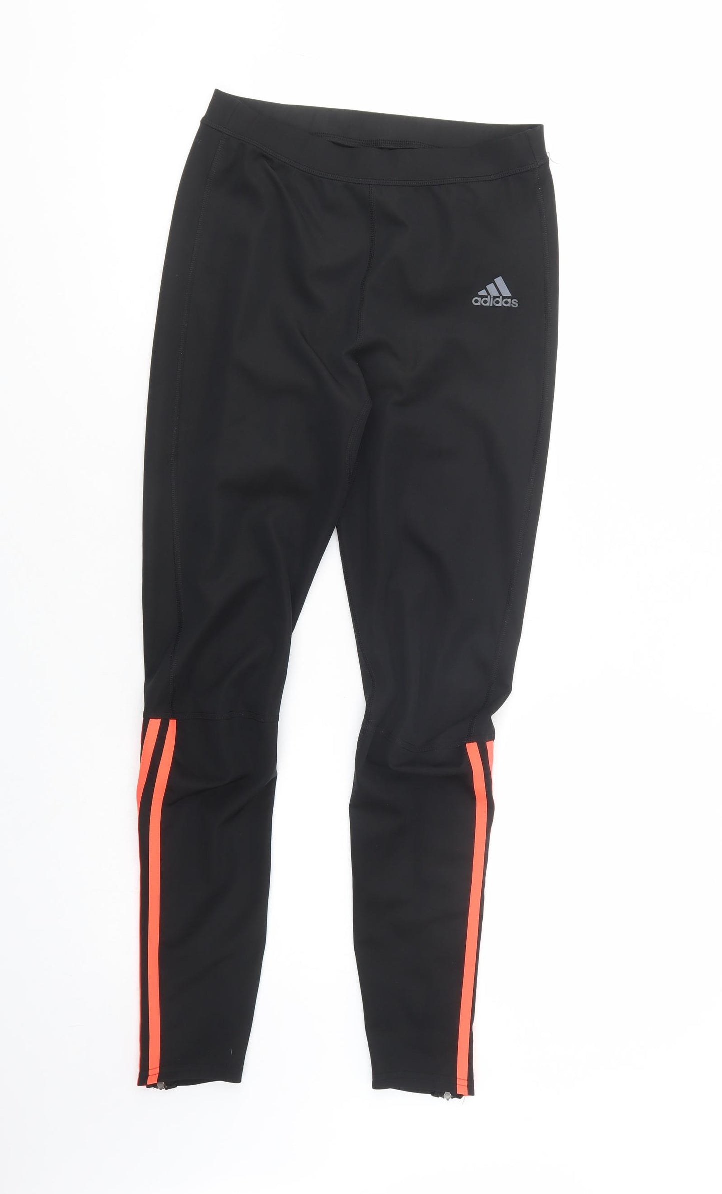adidas Womens Black  Polyester Compression Leggings Size M L29 in Regular Drawstring