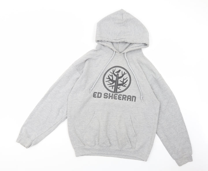 Gildan Womens Grey Cotton Pullover Hoodie Size M Pullover - Ed Sheeran