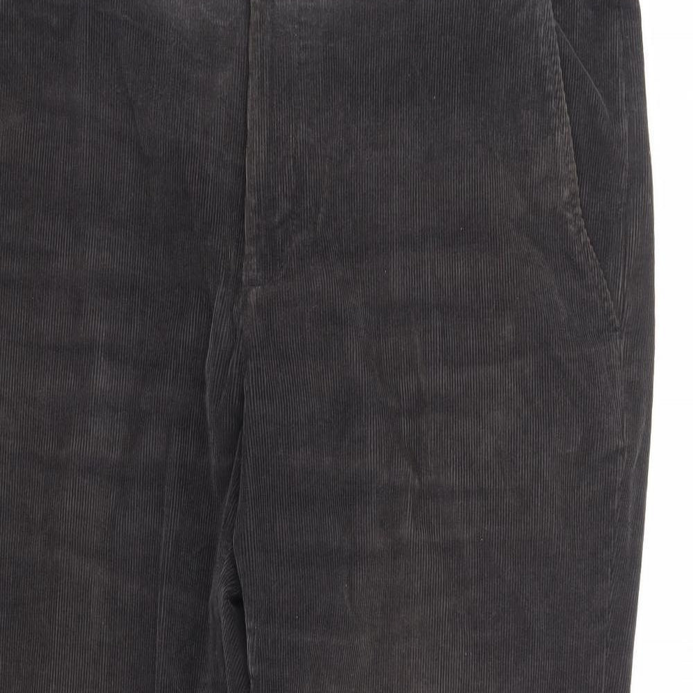 Dunnes Stores Mens Grey  Cotton Chino Trousers Size 42 in L31 in Regular Button