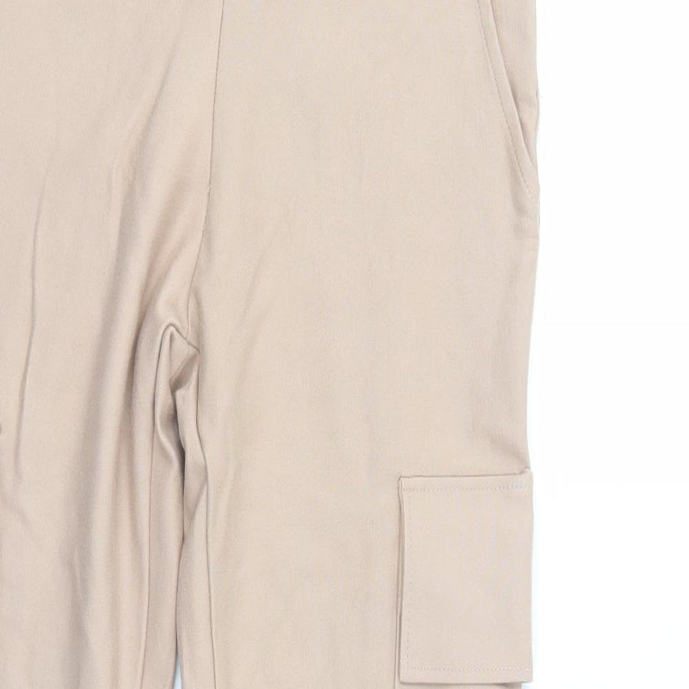 Cocomore Womens Beige  Polyurethane Cargo Trousers Size 10 L29 in Regular