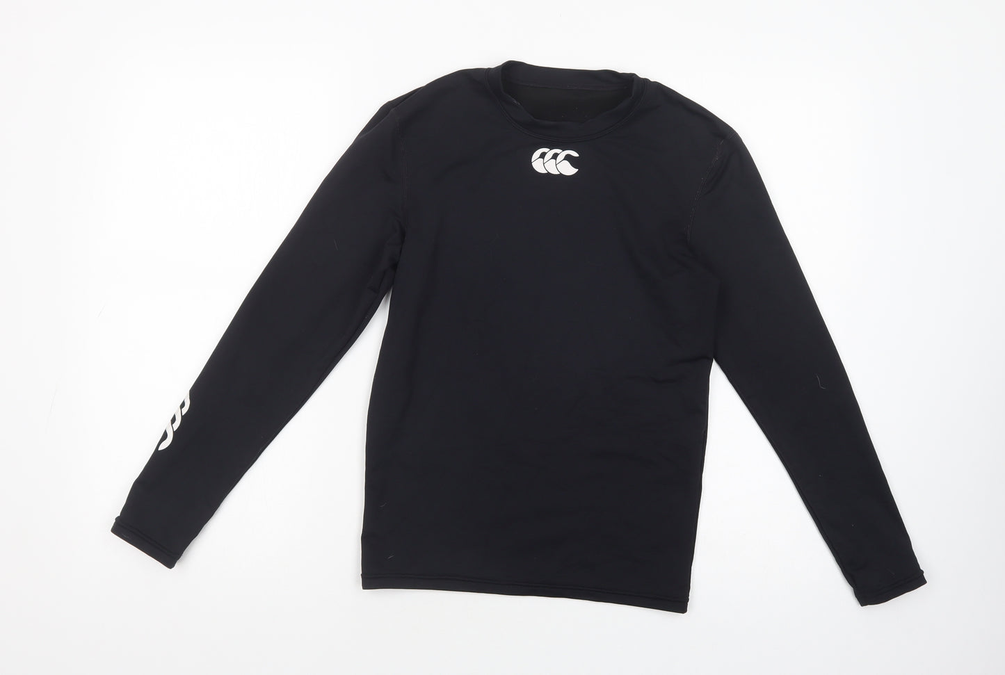 Canterbury Womens Black  Polyester Pullover T-Shirt Size S Crew Neck Pullover