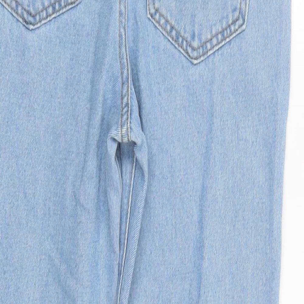 SheIn Girls Blue  Cotton Straight Jeans Size 10 Years  Regular Button