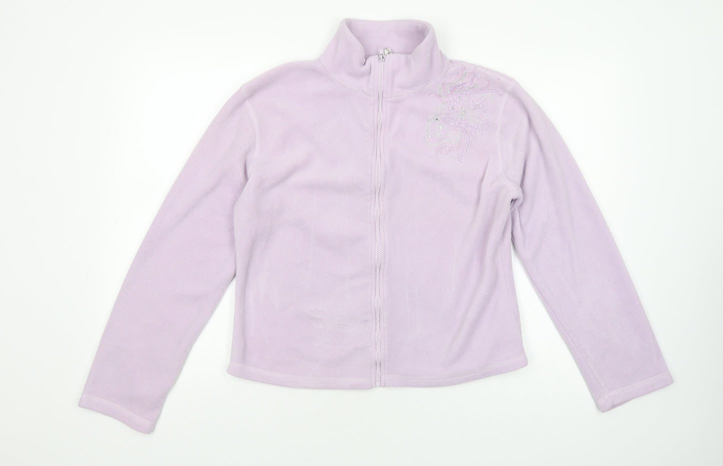 Dolce Dolce Womens Purple  Polyester Full Zip Sweatshirt Size 16  Zip