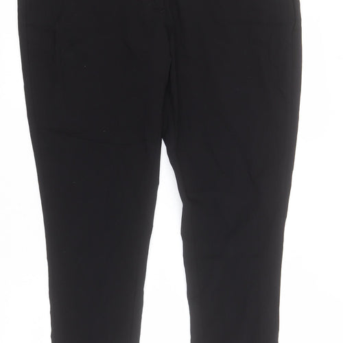Yours Womens Black  Nylon Carrot Trousers Size 16 L31 in Regular Zip