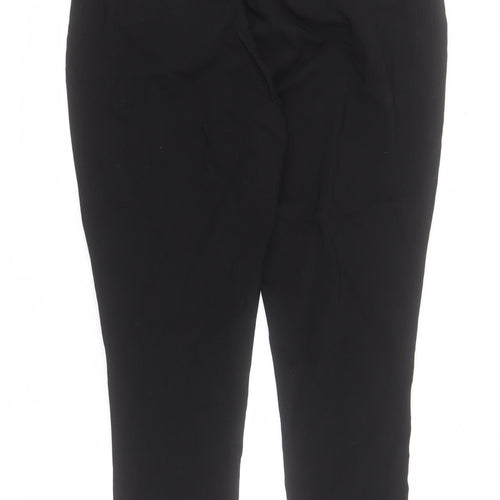 Yours Womens Black  Nylon Carrot Trousers Size 16 L31 in Regular Zip