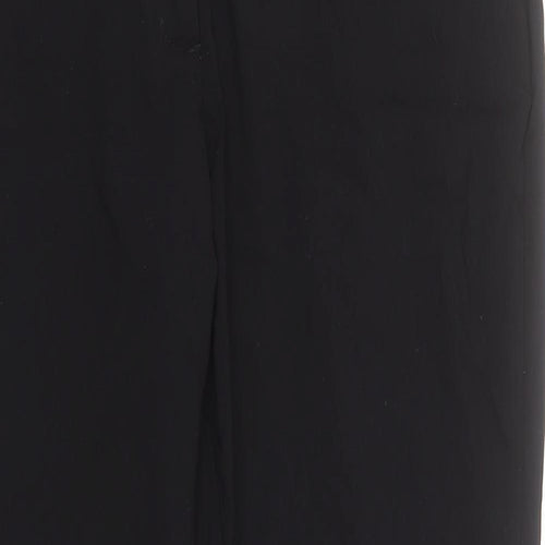Yours Womens Black  Nylon Carrot Trousers Size 16 L31 in Regular Zip