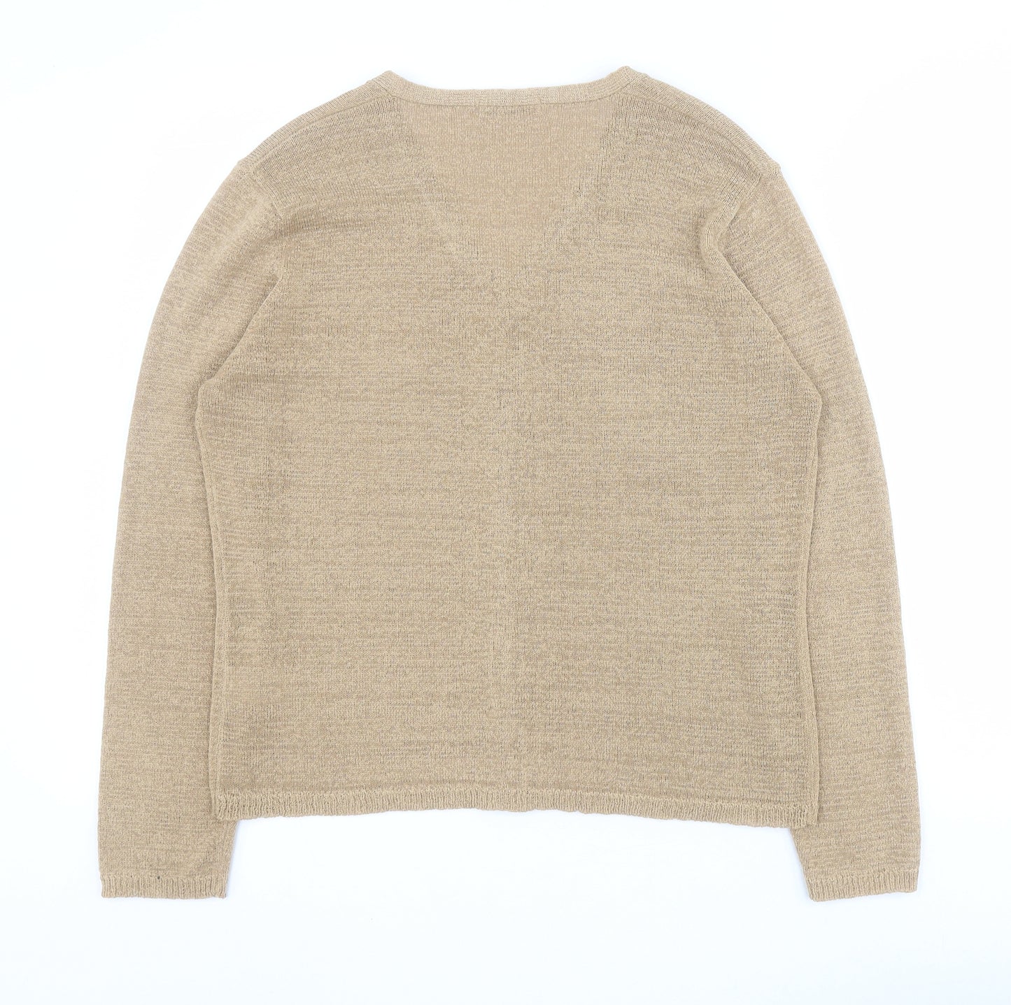 Berkertex Womens Brown V-Neck  Viscose Cardigan Jumper Size 18