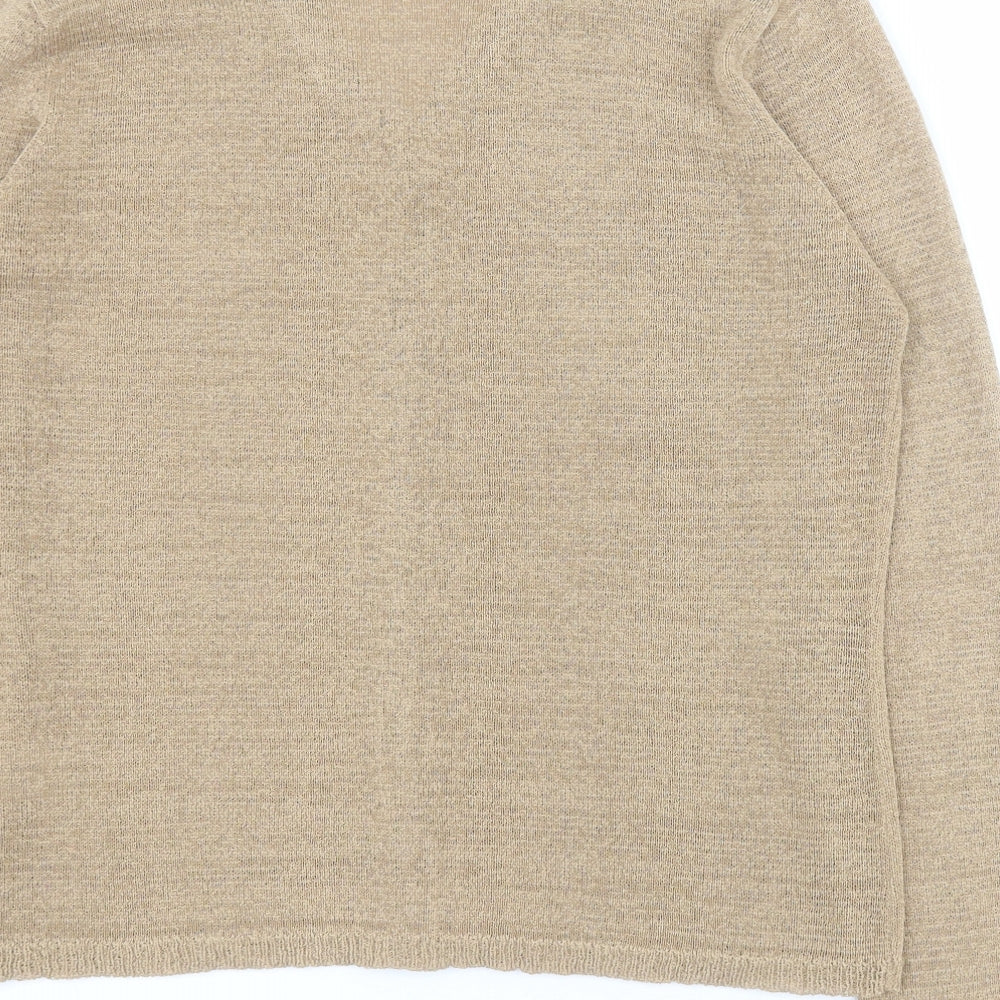 Berkertex Womens Brown V-Neck  Viscose Cardigan Jumper Size 18
