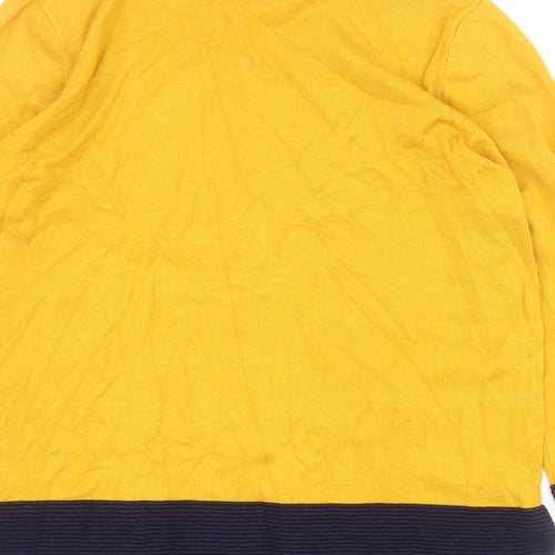 Stock Shop Womens Yellow Round Neck  Viscose Henley Jumper Size M