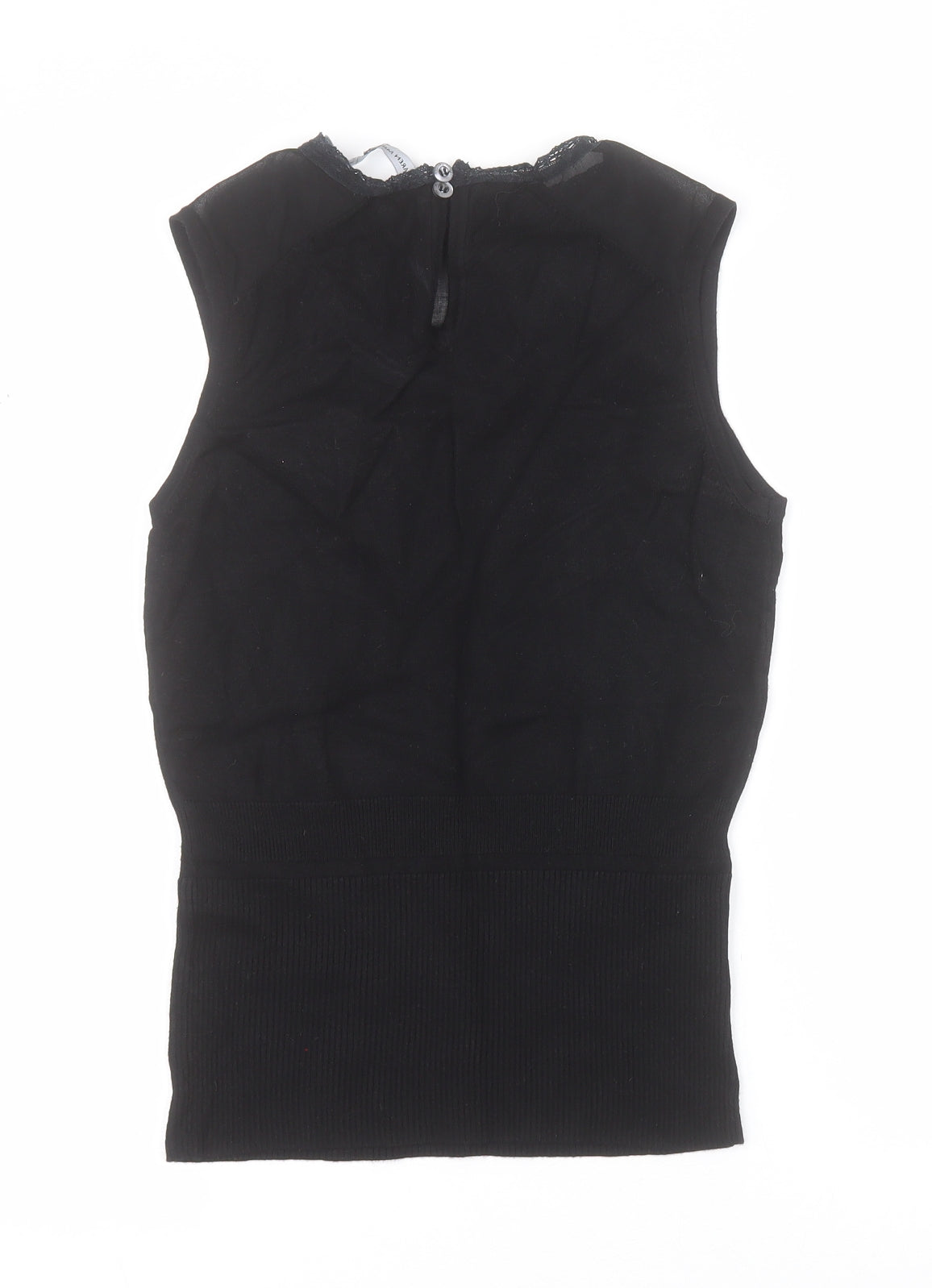 Karen Millen Womens Black  Viscose Basic Tank Size XS Round Neck