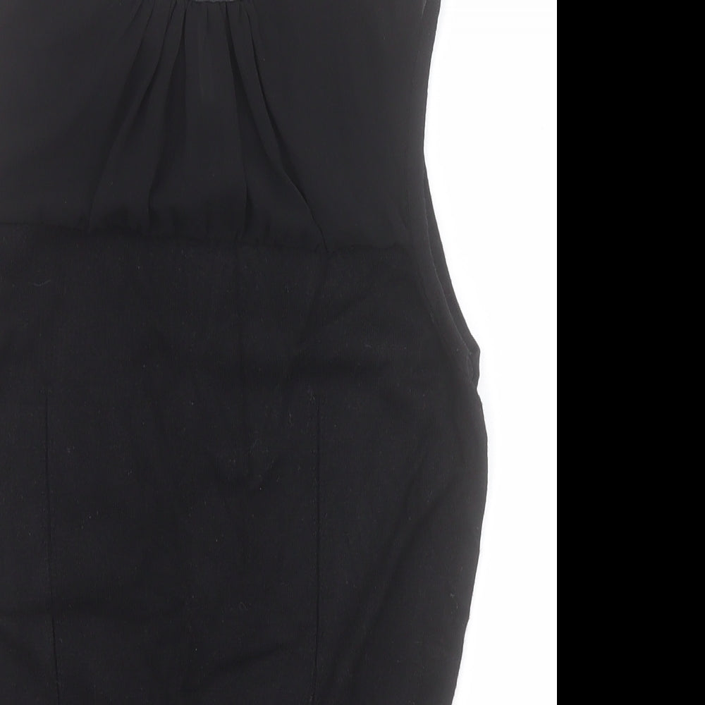 Karen Millen Womens Black  Viscose Basic Tank Size XS Round Neck