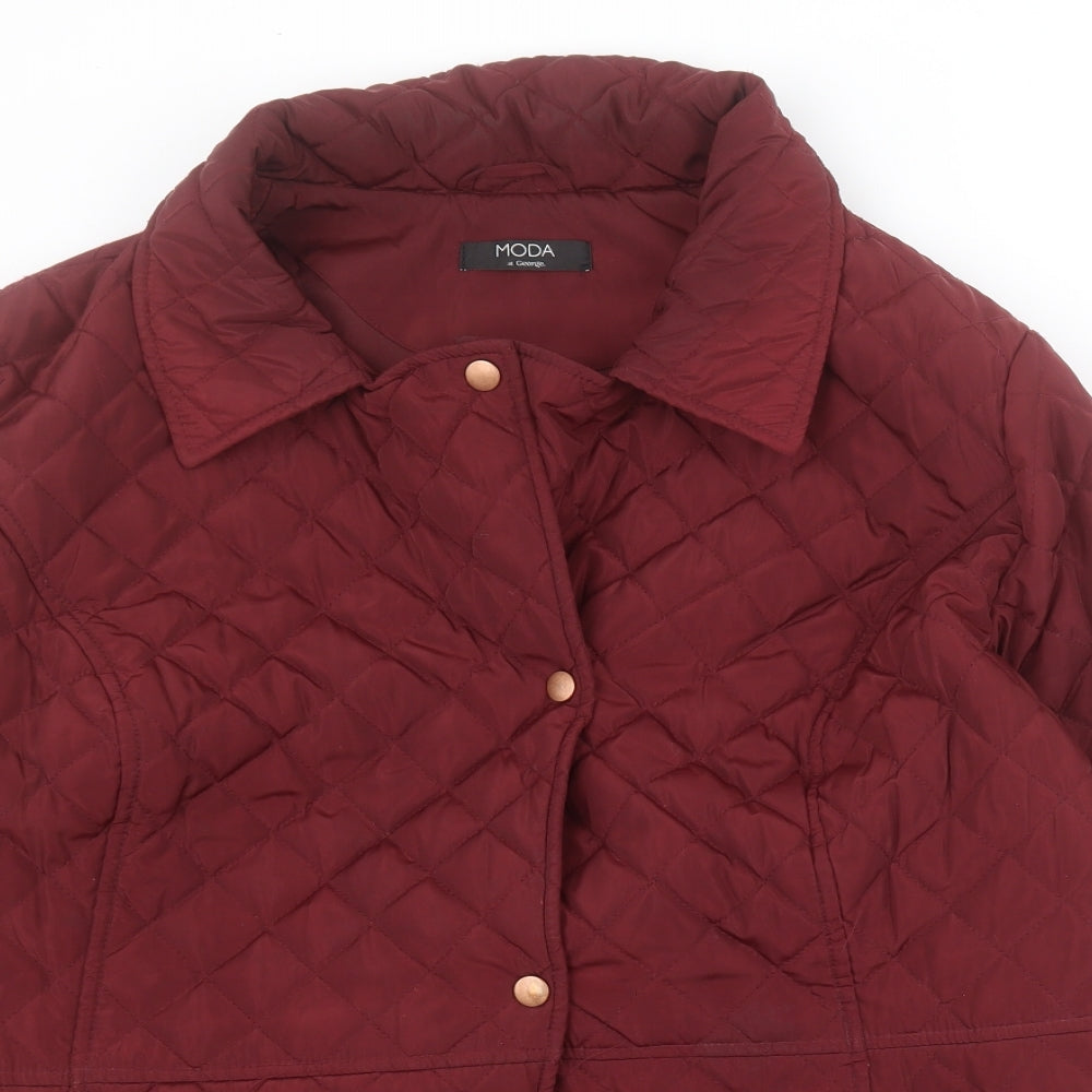 George Womens Red   Quilted Coat Size 22  Snap