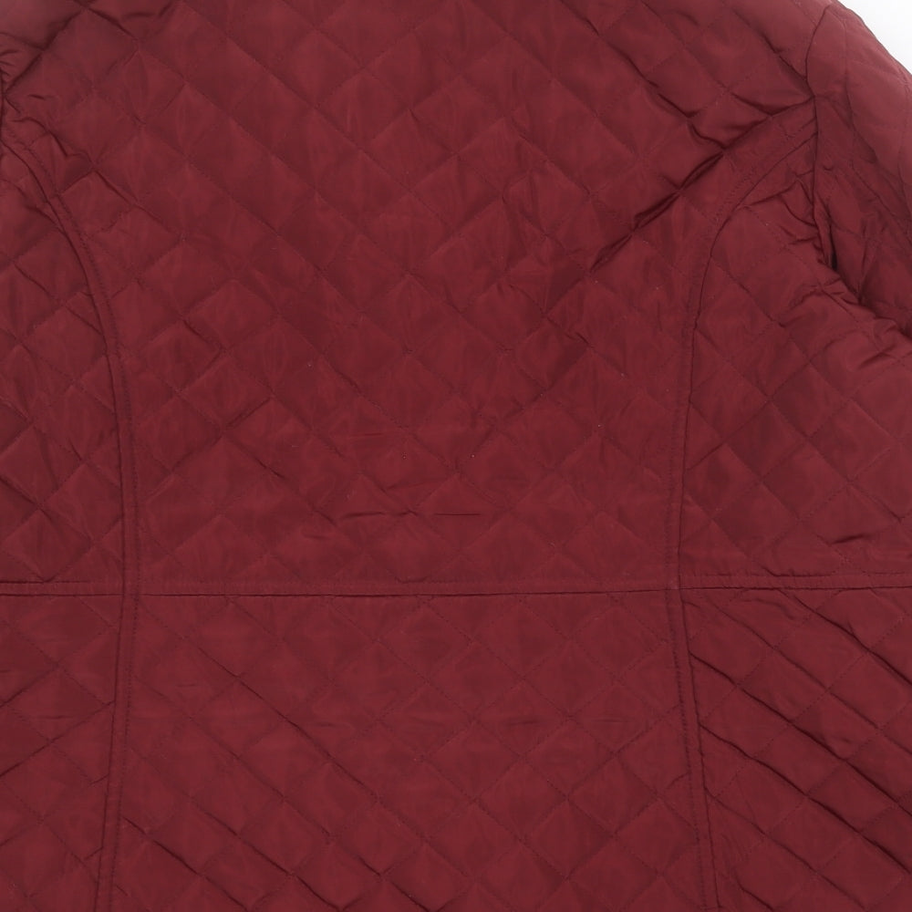 George Womens Red   Quilted Coat Size 22  Snap