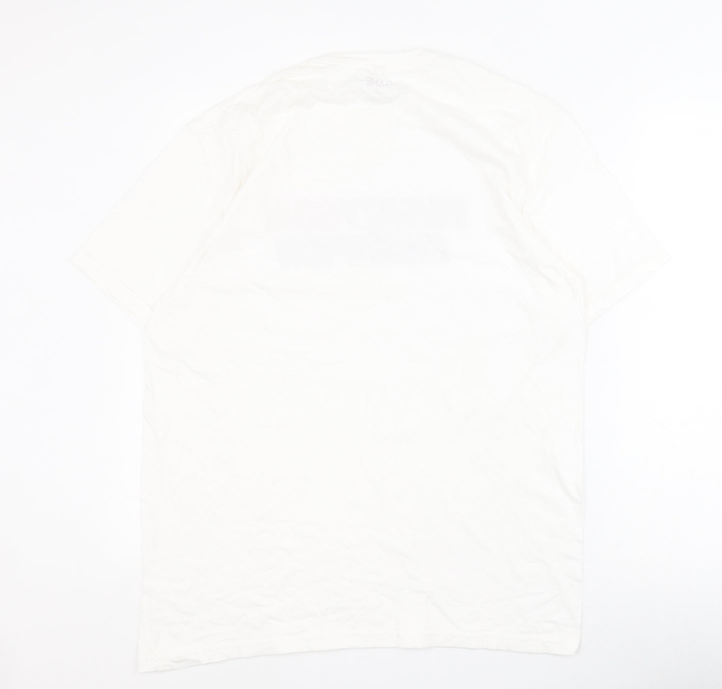 GAME Womens White  100% Cotton Basic Polo Size L Crew Neck