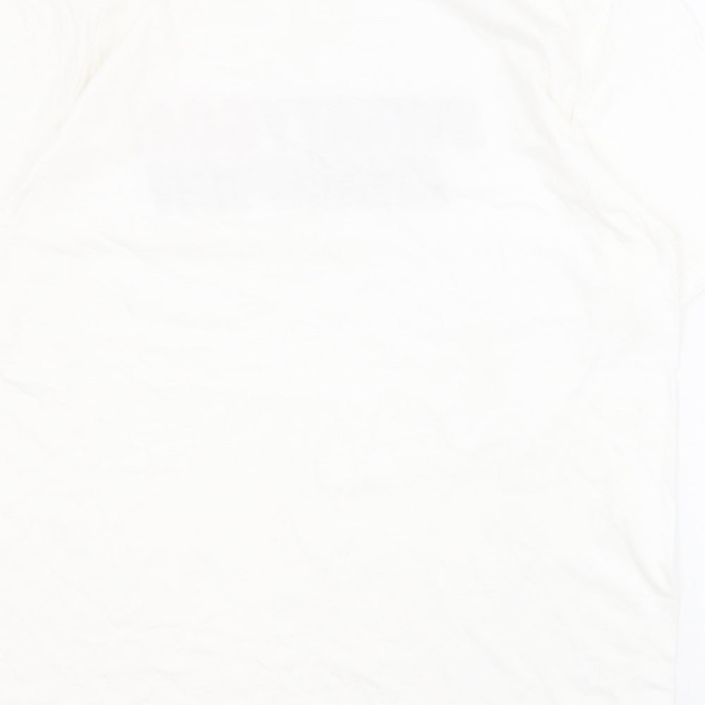 GAME Womens White  100% Cotton Basic Polo Size L Crew Neck