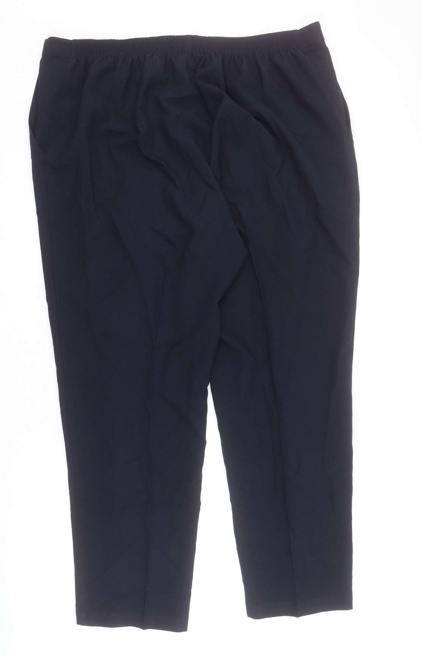 Slimma Womens Blue  Cotton Carrot Trousers Size 20 L30 in Regular