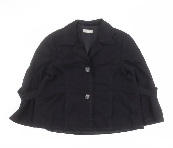 Steilmann Womens Black Jacket Size 10 Button