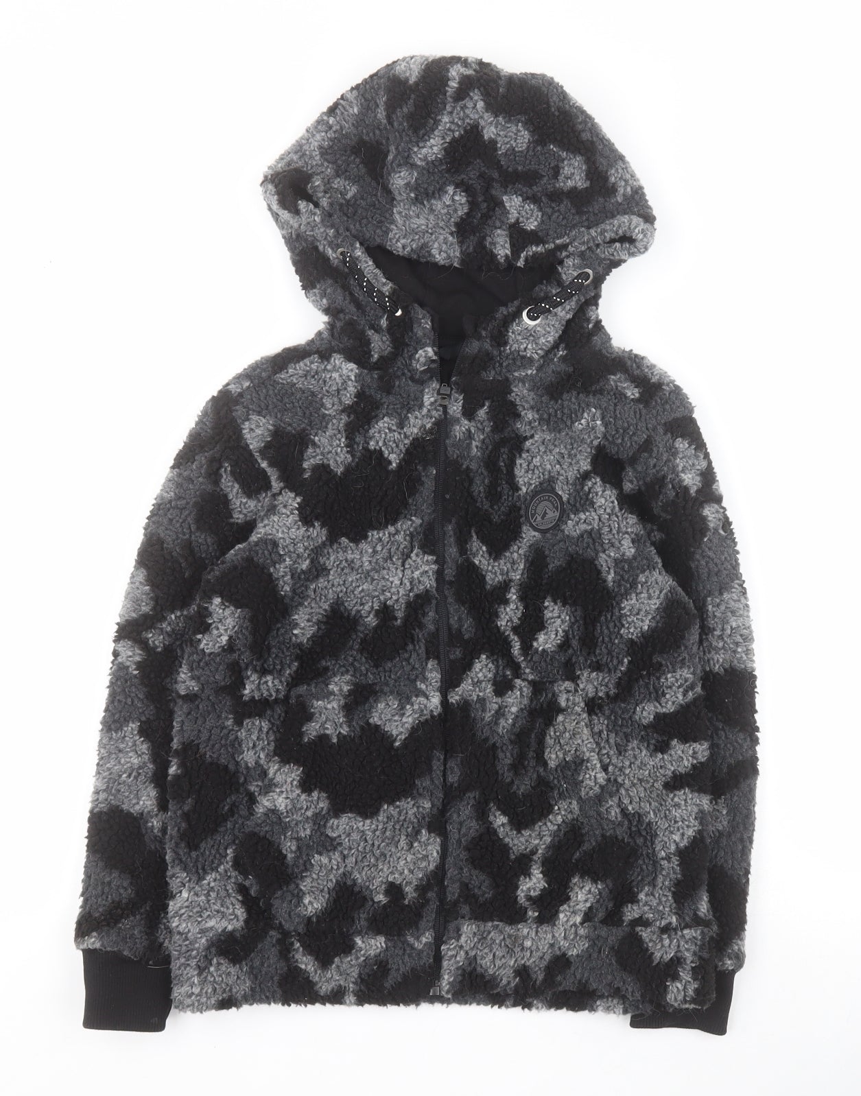 George Boys Grey Camouflage  Jacket Coat Size 6-7 Years  Zip