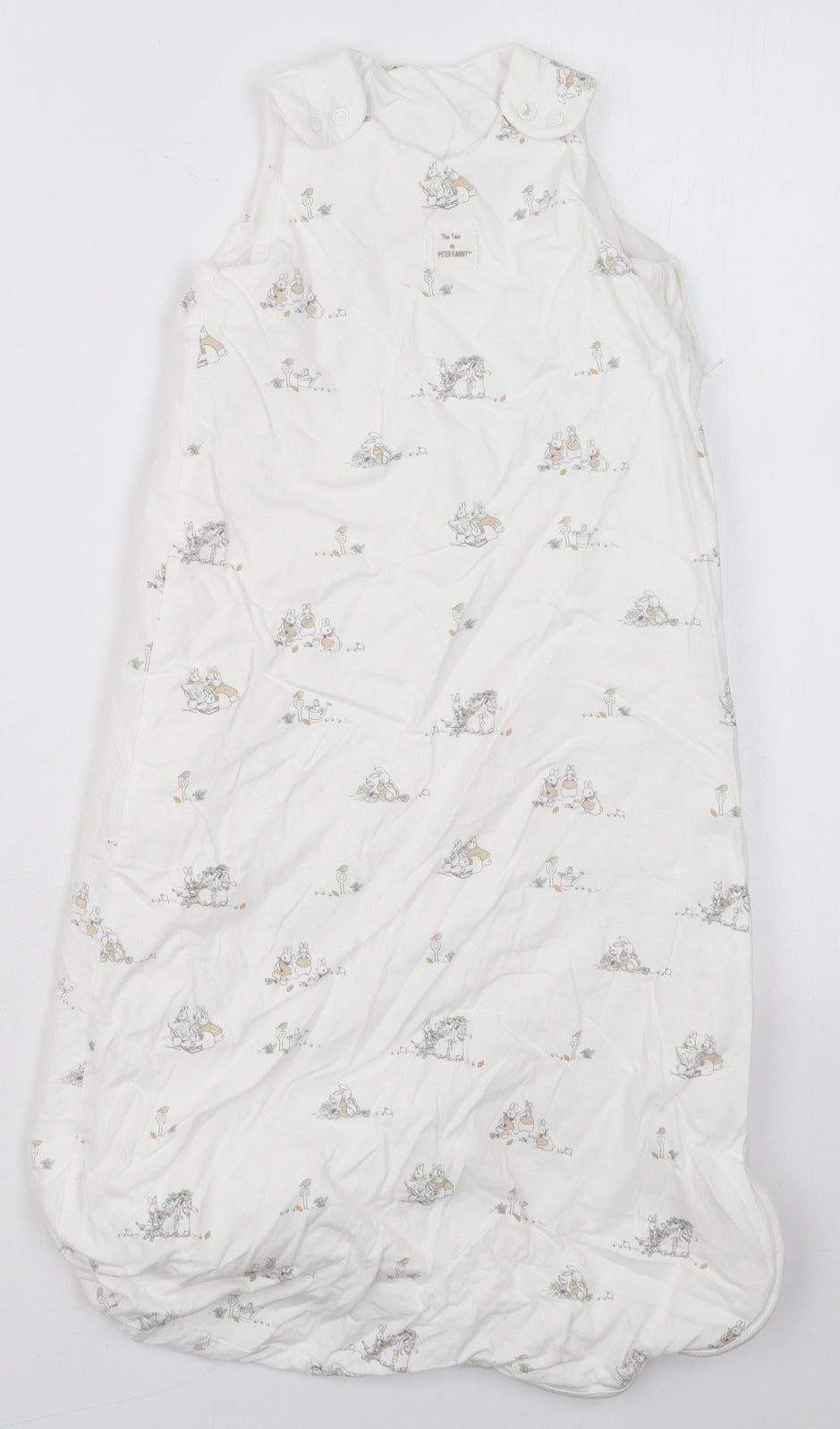 TU Baby White Solid Cotton Cami One Piece Size 18-24 Months  Zip - Peter Rabbit Sleeping Bag