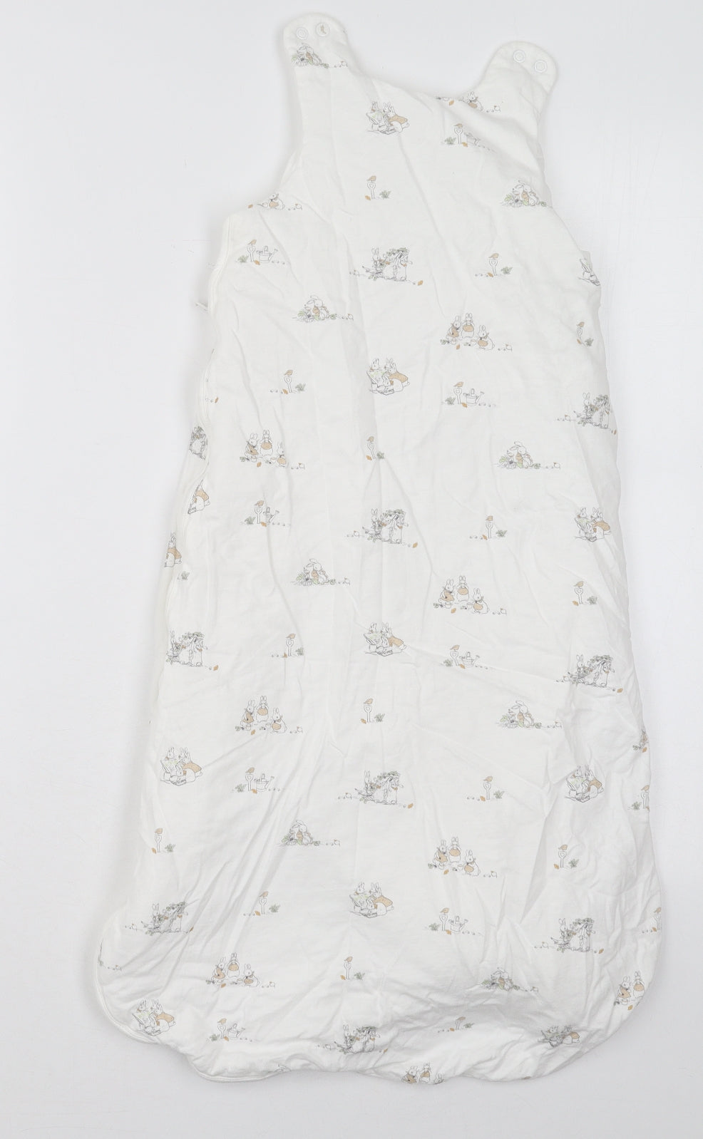 TU Baby White Solid Cotton Cami One Piece Size 18-24 Months  Zip - Peter Rabbit Sleeping Bag