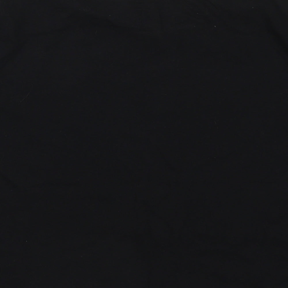 River Island Girls Black  Cotton Basic T-Shirt Size 11-12 Years Crew Neck Pullover - Unstoppable