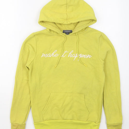 Primark Womens Yellow  Polyester Pullover Hoodie Size 6  Pullover - Make It Happen