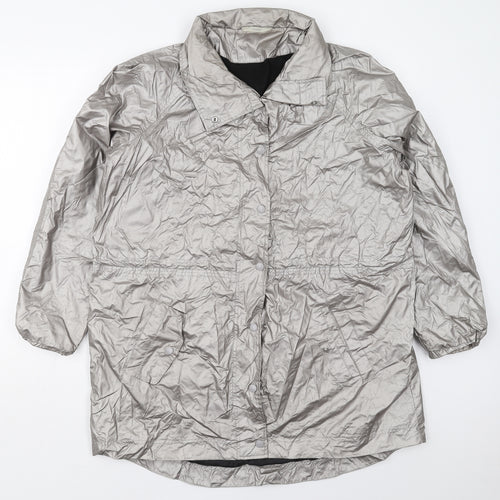 George Womens Silver   Jacket Coat Size 14  Zip