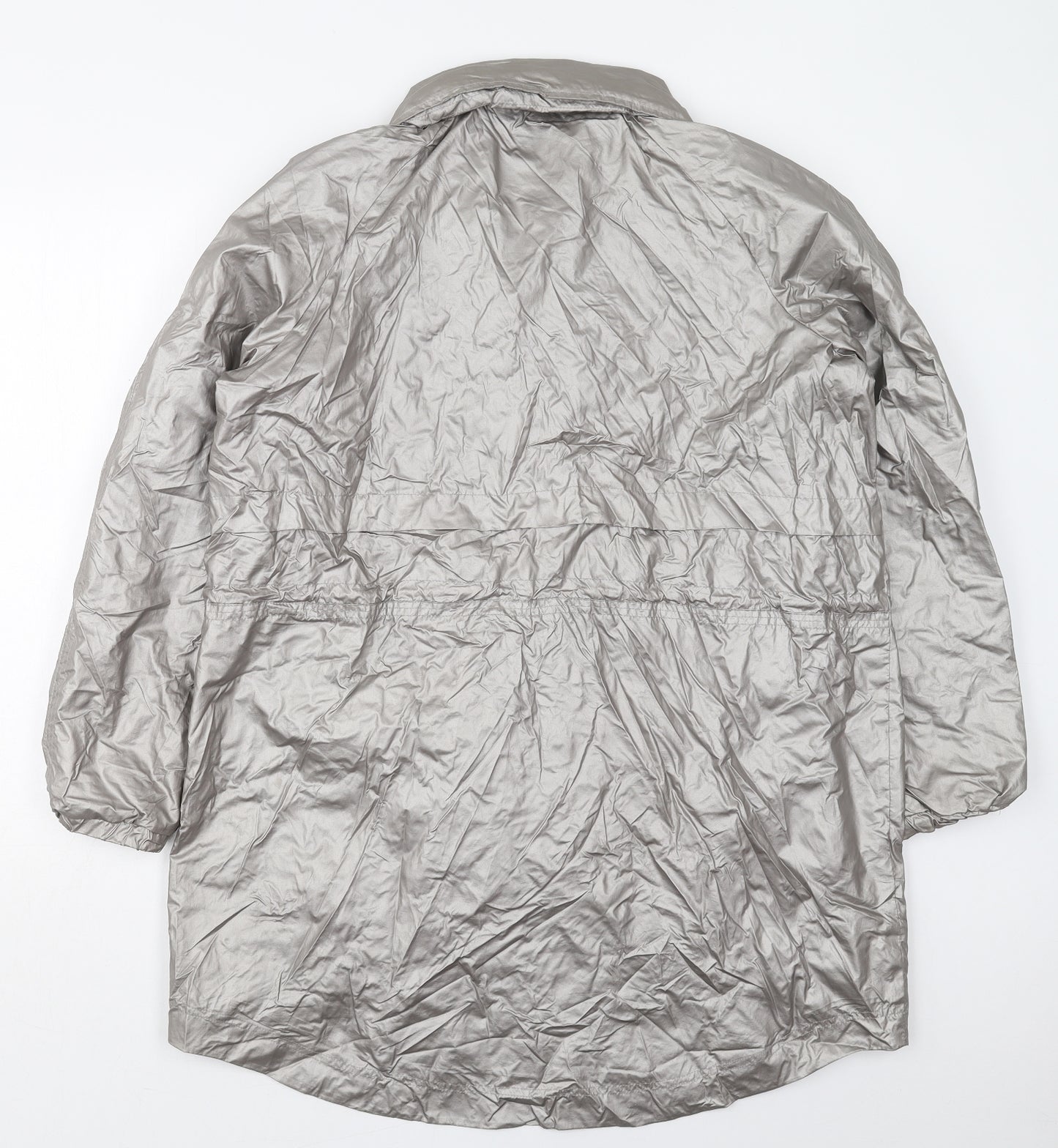 George Womens Silver   Jacket Coat Size 14  Zip