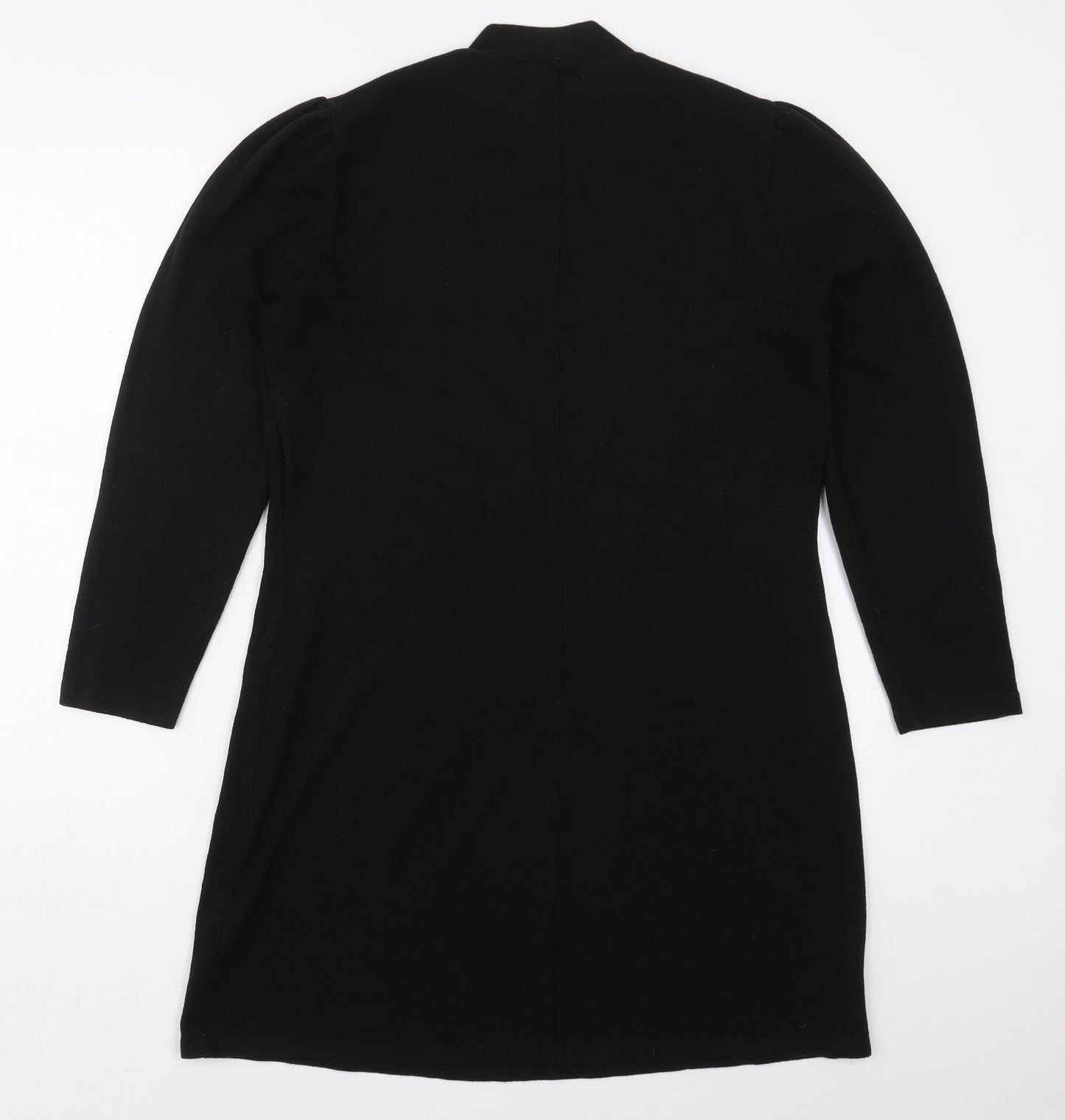 George Womens Black  Polyester Jumper Dress  Size 16  Mock Neck Pullover