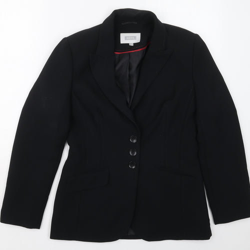 NEXT Womens Black  Polyester Jacket Suit Jacket Size 10