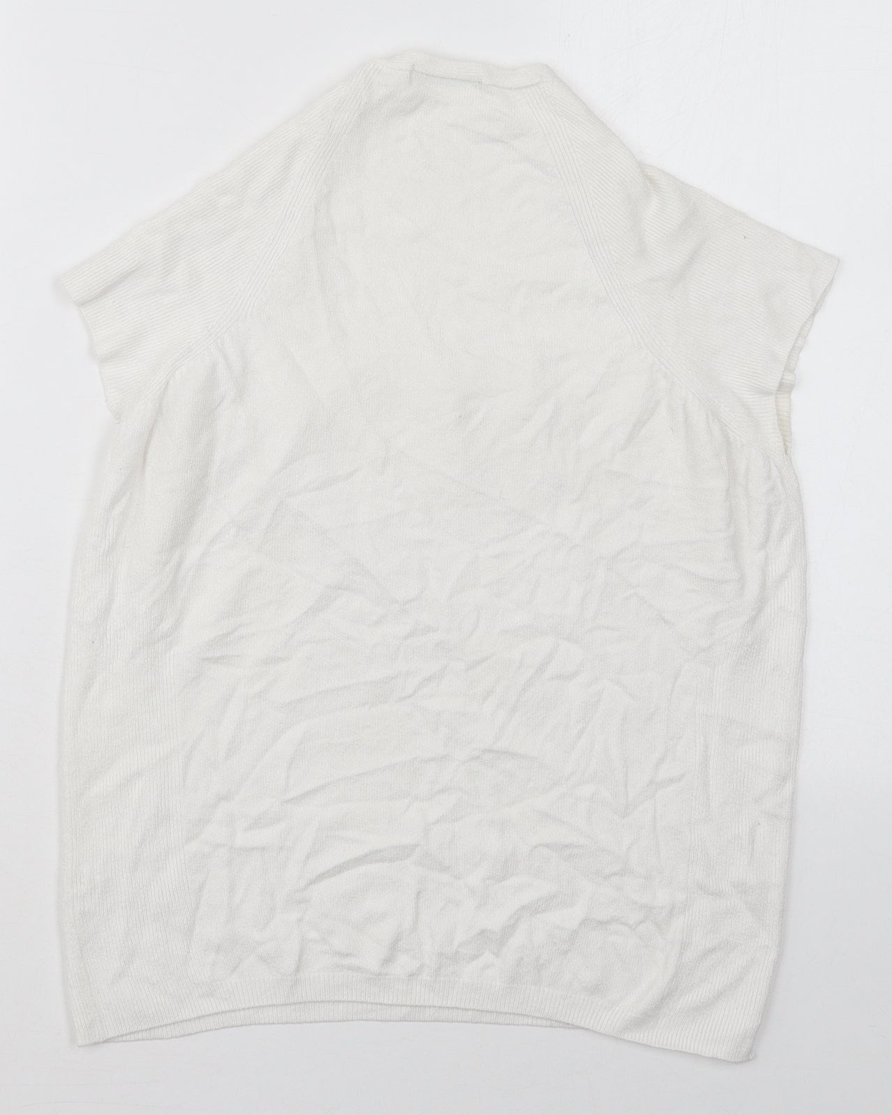 Marks and Spencer Womens White Square Neck  Viscose Pullover Jumper Size 16