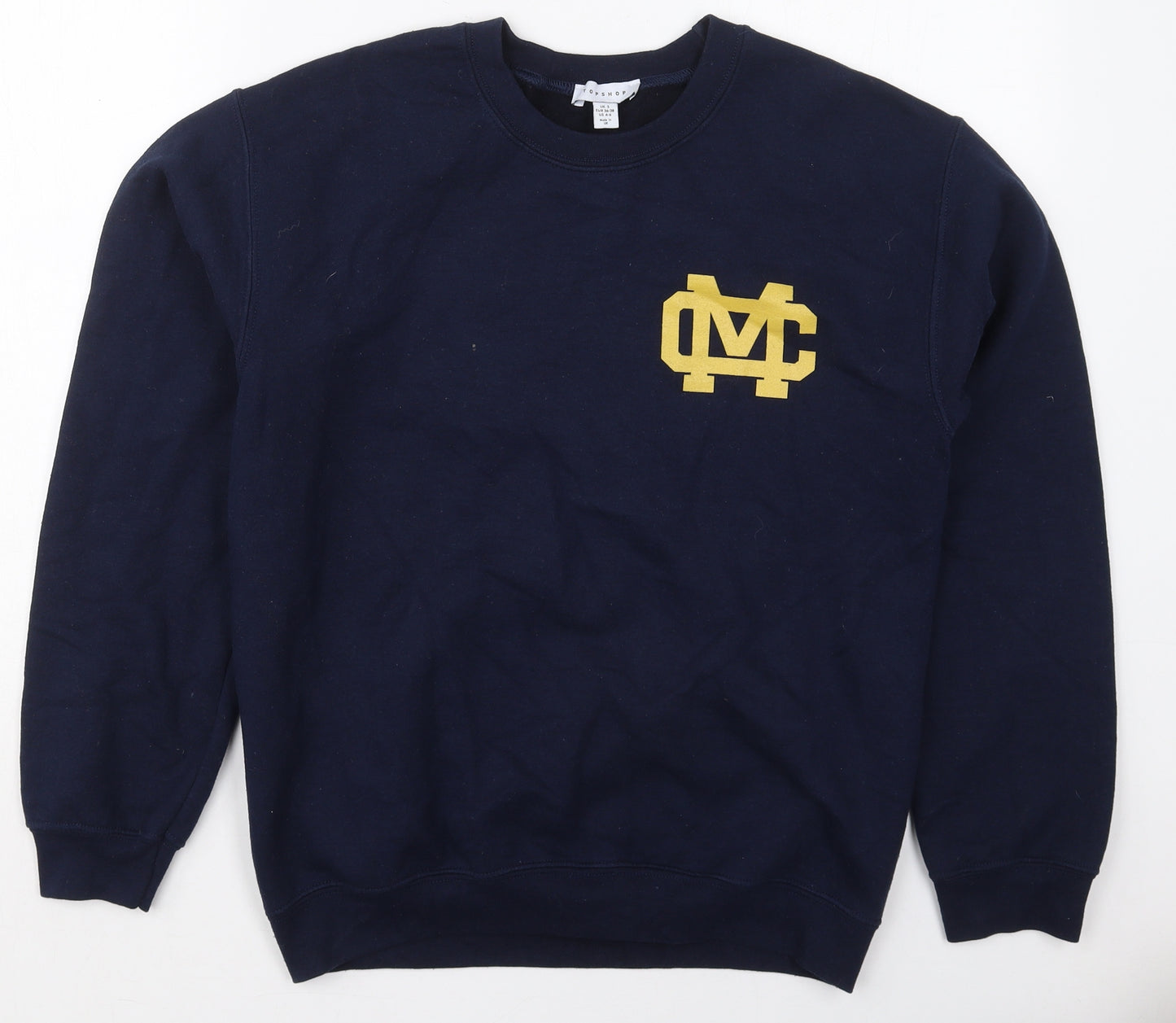 Topshop Womens Blue  Cotton Pullover Sweatshirt Size S  Pullover - MC