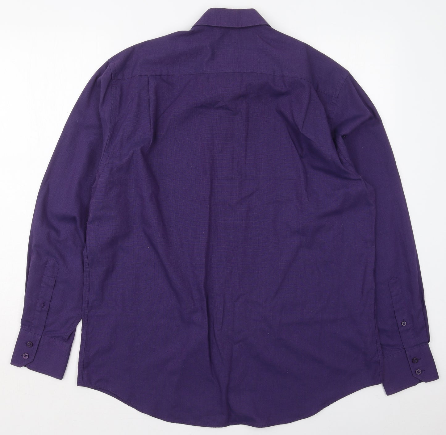 Jack Reid Mens Purple  Cotton  Dress Shirt Size 16 Collared Button