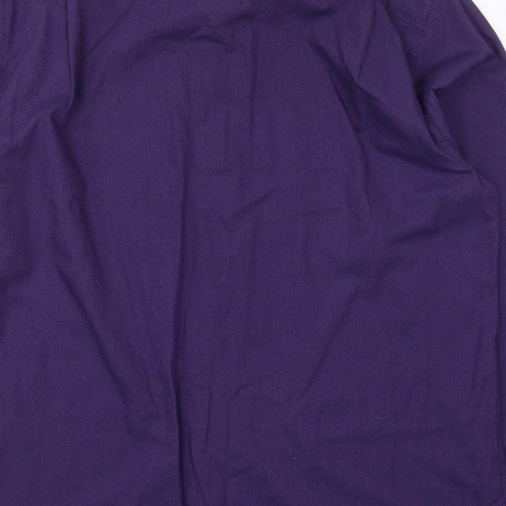 Jack Reid Mens Purple  Cotton  Dress Shirt Size 16 Collared Button