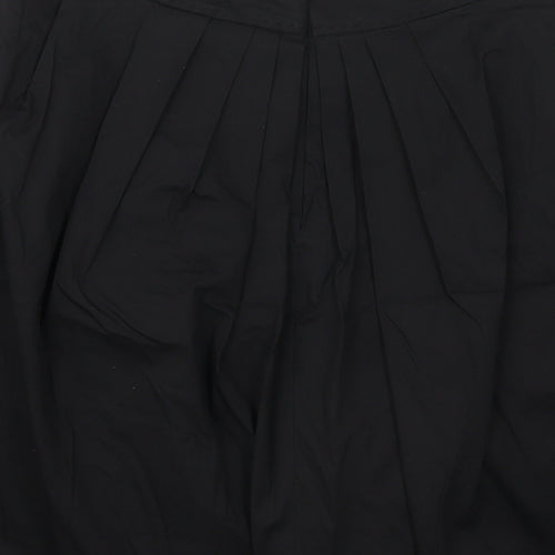 Elie Tahari Womens Black  Cotton Skater Skirt Size 27 in   Zip