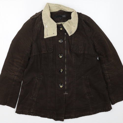 NEXT Womens Brown   Jacket Coat Size 10  Zip