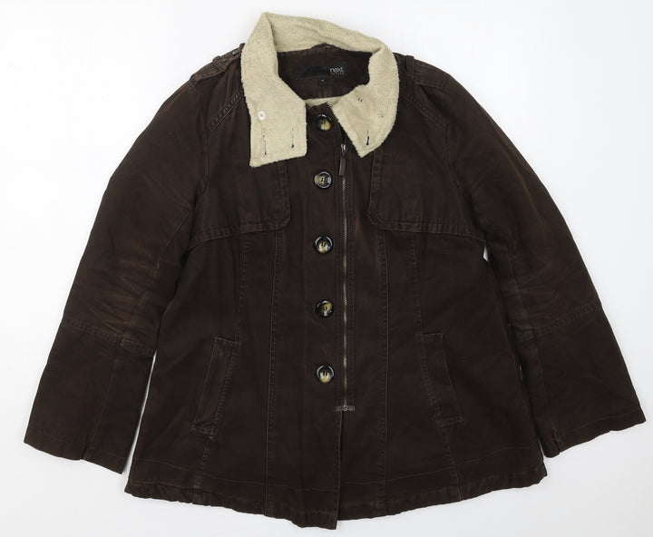 NEXT Womens Brown   Jacket Coat Size 10  Zip