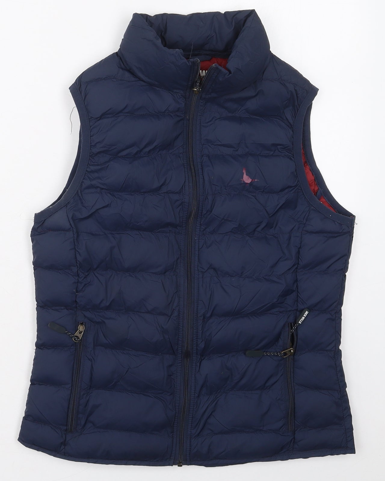 Jack Wills Womens Blue   Gilet Coat Size 10  Zip