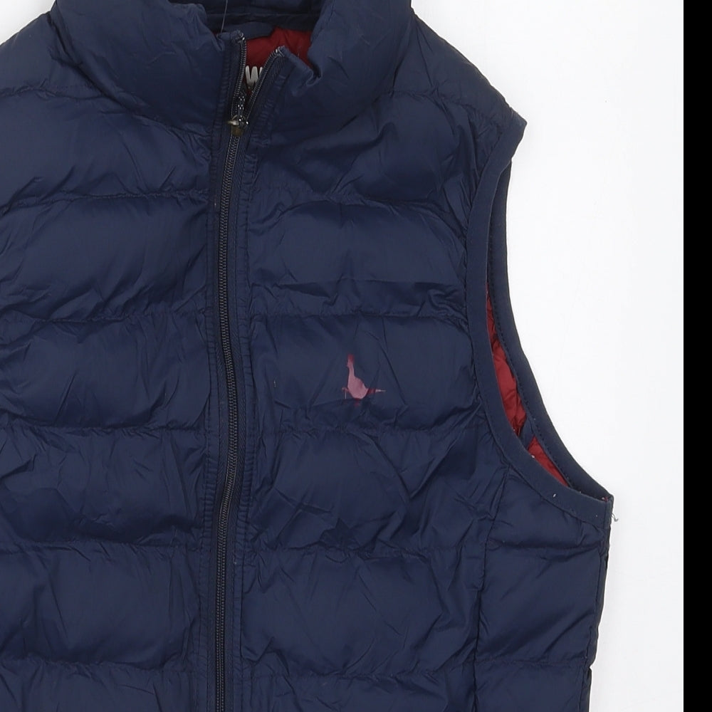 Jack Wills Womens Blue   Gilet Coat Size 10  Zip