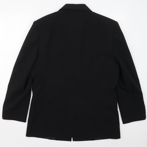Butler & Webb Mens Black  Polyester Jacket Suit Jacket Size 38