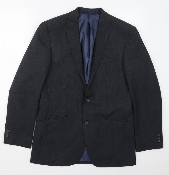 Taylor & Wright Mens Blue Polyester Jacket Suit Jacket Size 38