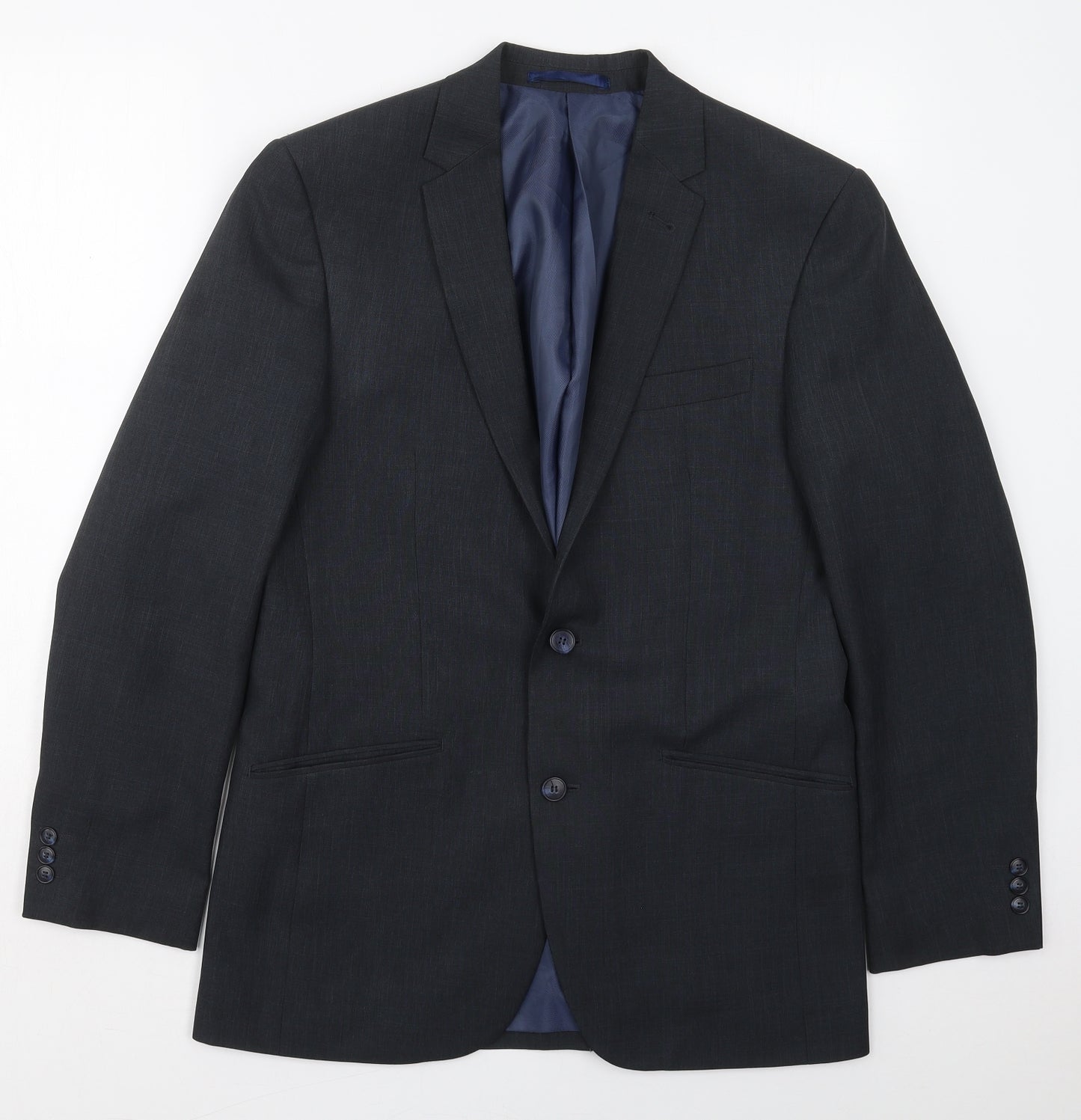 Taylor & Wright Mens Blue  Polyester Jacket Suit Jacket Size 38